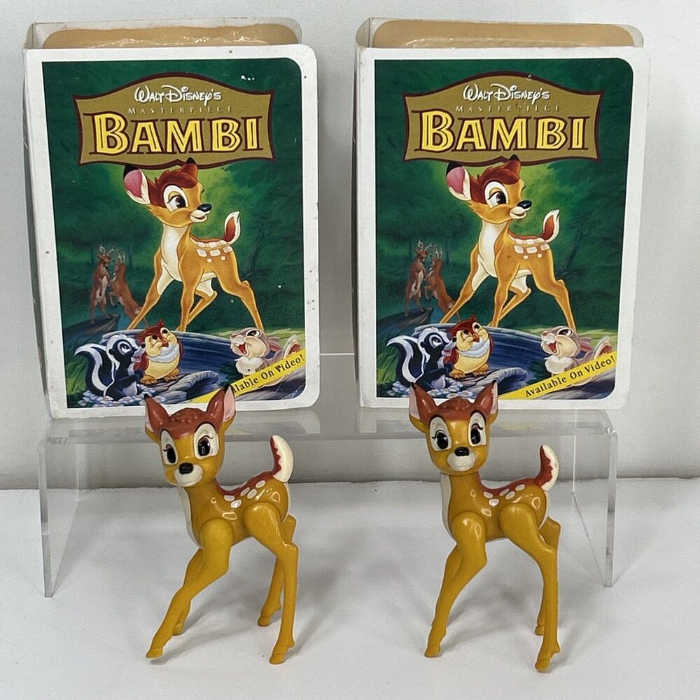 2 Bambi McDonalds Happy Meal Toy Walt Disney Masterpiece Collection 1996